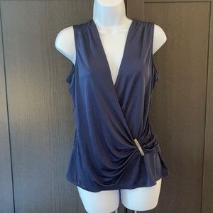 SALE Calvin Klein Sleeveless Wrap-Front Tank SZ M
